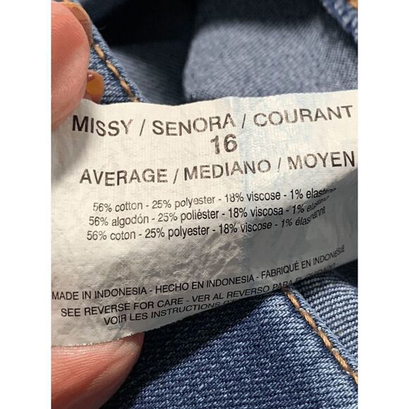 Gloria Vanderbilt Women's High Rise Denim Jeans Straight Leg Dark Wash Size 16 - Picture 4 of 7